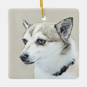 Noors Lundehund-schilderij - Oorspronkelijke honde Keramisch Ornament