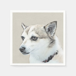Noors Lundehund-schilderij - Oorspronkelijke honde Servet