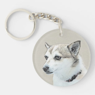 Noors Lundehund-schilderij - Oorspronkelijke honde Sleutelhanger
