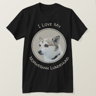 Noors Lundehund-schilderij - Oorspronkelijke honde T-shirt