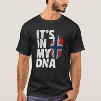 Noors Noorwegen Vlag in MIJN DNA-kerst Gif T-shirt
