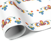 Noors Rosemaling Wrapping Papier (Rol Hoek)