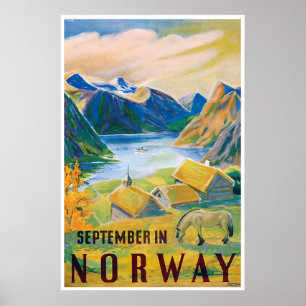 Noors Schilderij Reisposter Noorse Kunstprint Poster