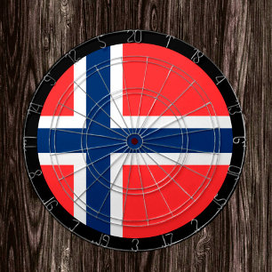 Noors vlaggendartboard & darts / spelraad dartbord