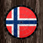 Noors vlaggendartboard & darts / spelraad dartbord