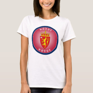 Noors Wapen Cirkel Vorm T-shirt