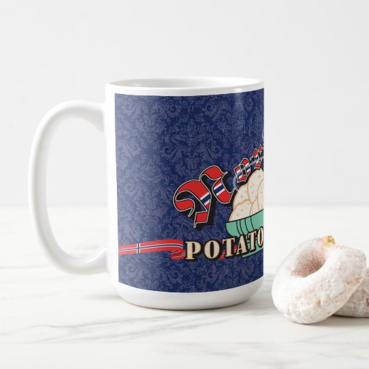 Noorse Aardappelklontjes Koffiemok (Met donut)