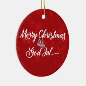 Noorse Amerikaanse bilaterale vakantieverval Keramisch Ornament (Rechts)