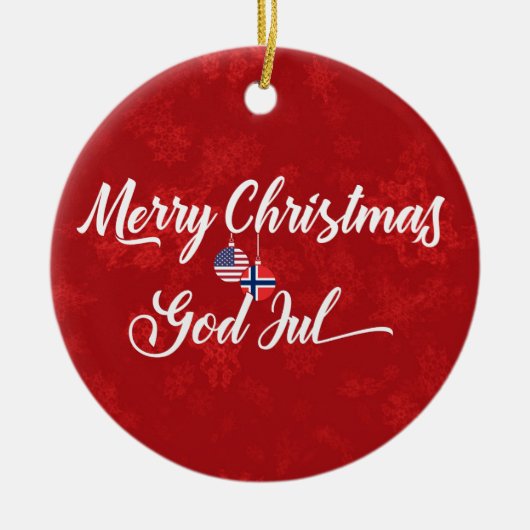 Noorse Amerikaanse bilaterale vakantieverval Keramisch Ornament (Voorkant)