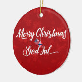 Noorse Amerikaanse bilaterale vakantieverval Keramisch Ornament (Links)