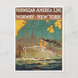 Noorse Amerikaanse lijn Briefkaart