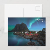 Noorse Aurora Borealis noordelijke hooglichten Briefkaart (Voorkant / Achterkant)