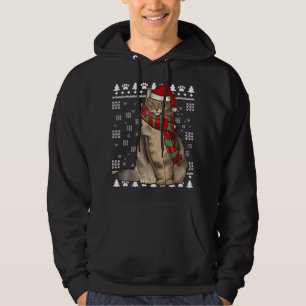 Noorse Bos Kat Santa Hoed Xmas Lelijke Kerstmis Hoodie