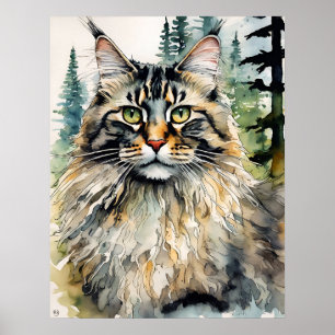 Noorse Boskat - Kat Art Print