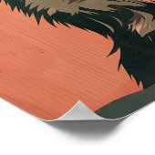 Noorse boskat moderne kunst poster (Hoek)