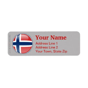 Noorse Bubble-vlag Etiket