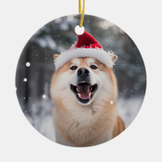 Noorse Buhund hond kerst aandenken Keramisch Ornament