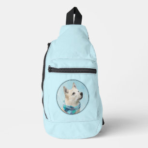 Noorse Buhund Schilderij Tarwe Oorspronkelijke Hon Sling Bag