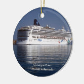 Noorse Dageraad aangemeerd #2 Keramisch Ornament (Links)