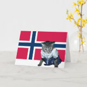 Noorse de kaartsjabloon van de Dag van de Grondwet Kaart (Gele Bloem)