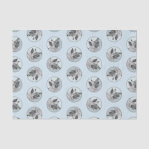 Noorse Elandhond en Village Schilderen Dog Art Tissuepapier