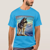 Noorse Elkhound Dog T-shirt (Voorkant)