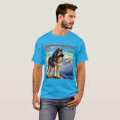 Noorse Elkhound Dog T-shirt (Voorkant volledig)