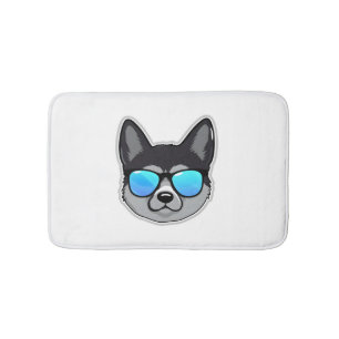 Noorse Elkhound in Koele Zonnebril Classic T-SH Badmat