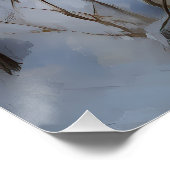 Noorse Elkhound liet het sneeuwkerst Perfect Poster (Hoek)