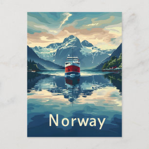 Noorse fjord briefkaart