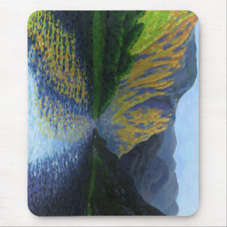 Noorse fjord nadert zonsondergang muismat