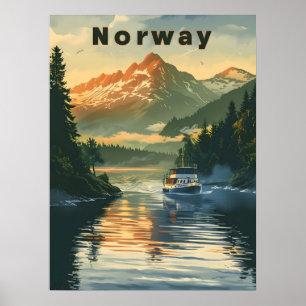 Noorse fjord poster