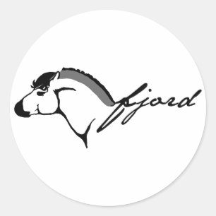 Noorse Fjord Ronde Sticker