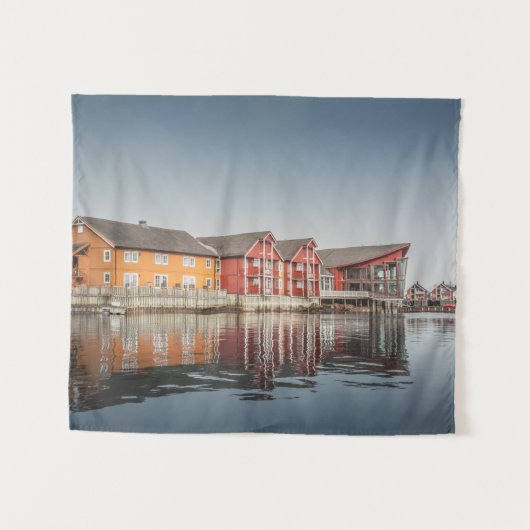 Noorse geverfde huizen wandkleed (Voorkant (horizontaal))