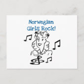 Noorse Girls Rock Briefkaart (Voorkant)
