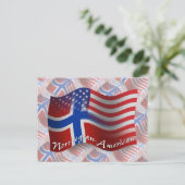 Noorse Golfvlag Briefkaart (Staand voorkant)