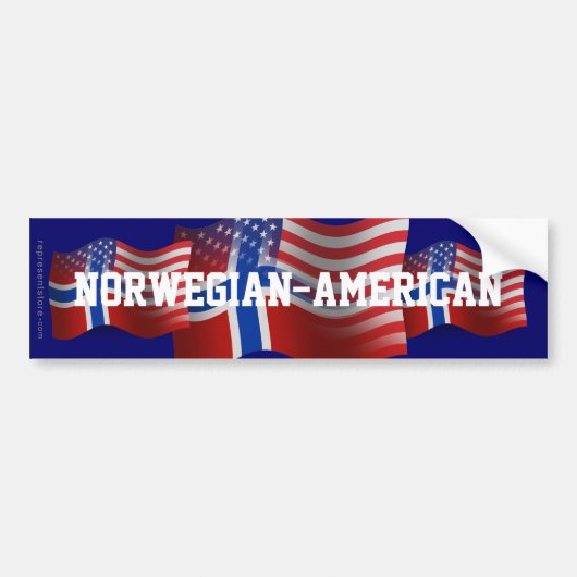 Noorse Golfvlag Bumpersticker (Voorkant)