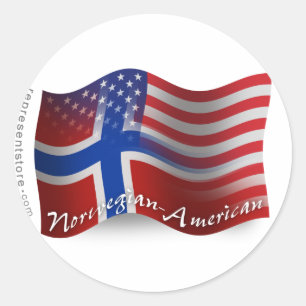 Noorse Golfvlag Ronde Sticker