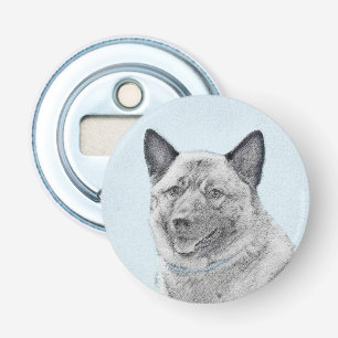Noorse goudschilderingen - oorspronkelijke hondenk button flesopener