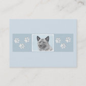 Noorse goudschilderingen - oorspronkelijke hondenk visitekaartje (Achterkant)