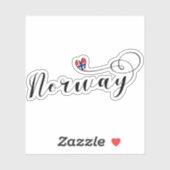 Noorse hartvlag sticker (Vel)