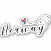 Noorse hartvlag sticker (Voorkant)