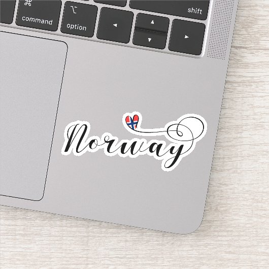 Noorse hartvlag sticker (Detail)
