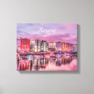 Noorse haven canvas afdruk