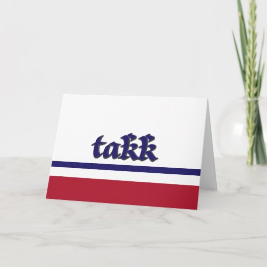 Noorse kaart voor bedankt (Voorkant)