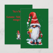 Noorse Kabouter Houdt Een Warme Toddy Vast Kaart (Voorkant / Achterkant)