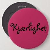 Noorse liefde ronde button 6,0 cm (Voorkant /achterkant)