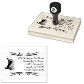 Noorse Lundehund met Squiggly Design Rubberstempel (Gestempeld)