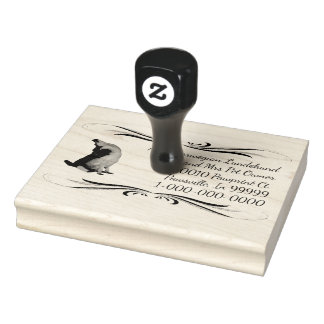 Noorse Lundehund met Squiggly Design Rubberstempel