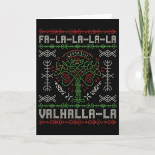 Noorse mythologie - Viking Yule - Yggdrasil Kerstm Kaart